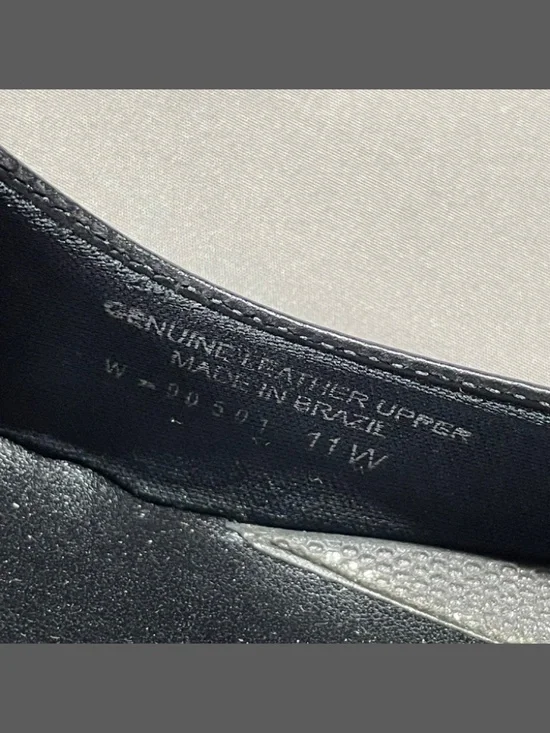 NEW Walking Cradles Shoes Womens 11 black leather block heels business classic - Picture 7 of 12